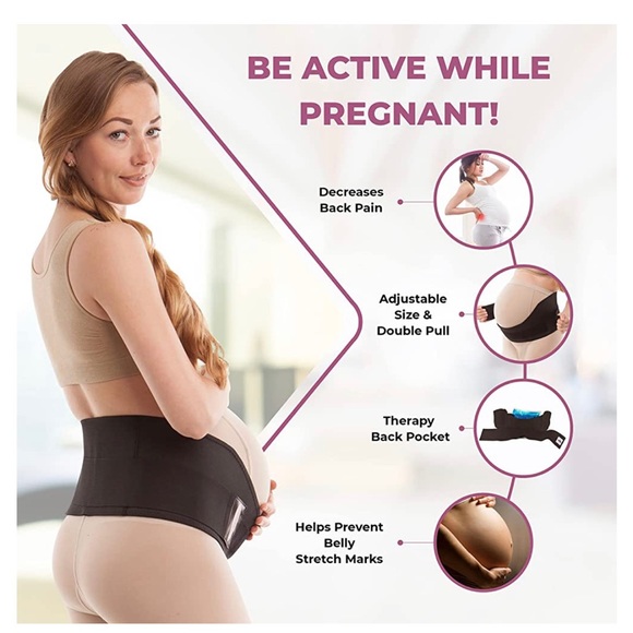 Pregnancy Maternity Elastic Belly Support Band - Picture 3 of 4